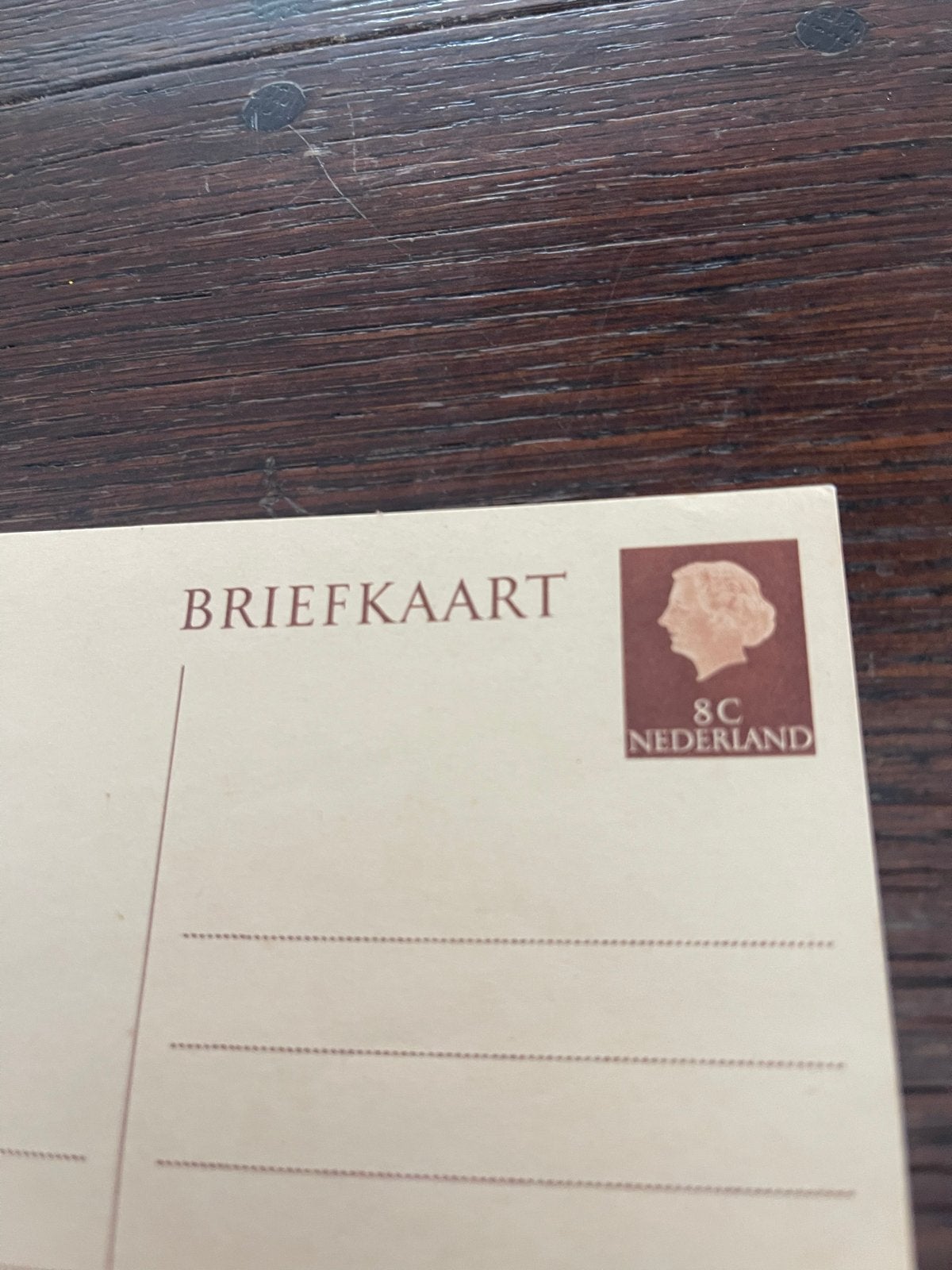Oude Nederlandse briefkaart met postzegel 8C Nederland, Ophalen of Verzenden, Voor 1920, Ongelopen