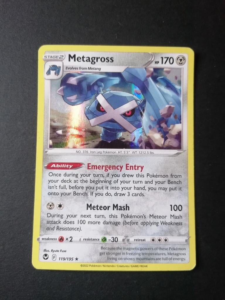 Metagross - Holofoil Silver Tempest 119/195 - Pokémon, Ophalen of Verzenden, Zo goed als nieuw, Foil