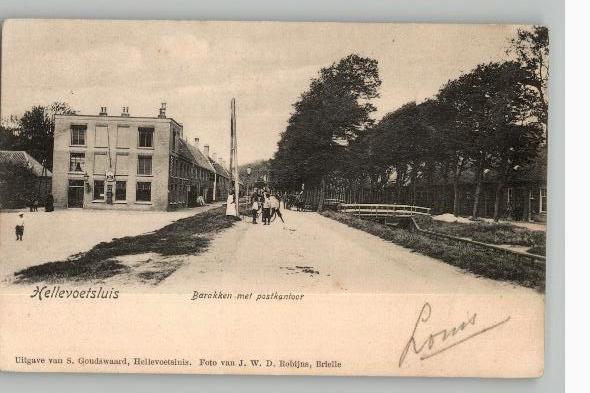 Hellevoetsluis Barakken +Postkantoor  st1904 uitg Goudswaard, Verzamelen, Verzenden, Voor 1920, Gelopen, Zuid-Holland