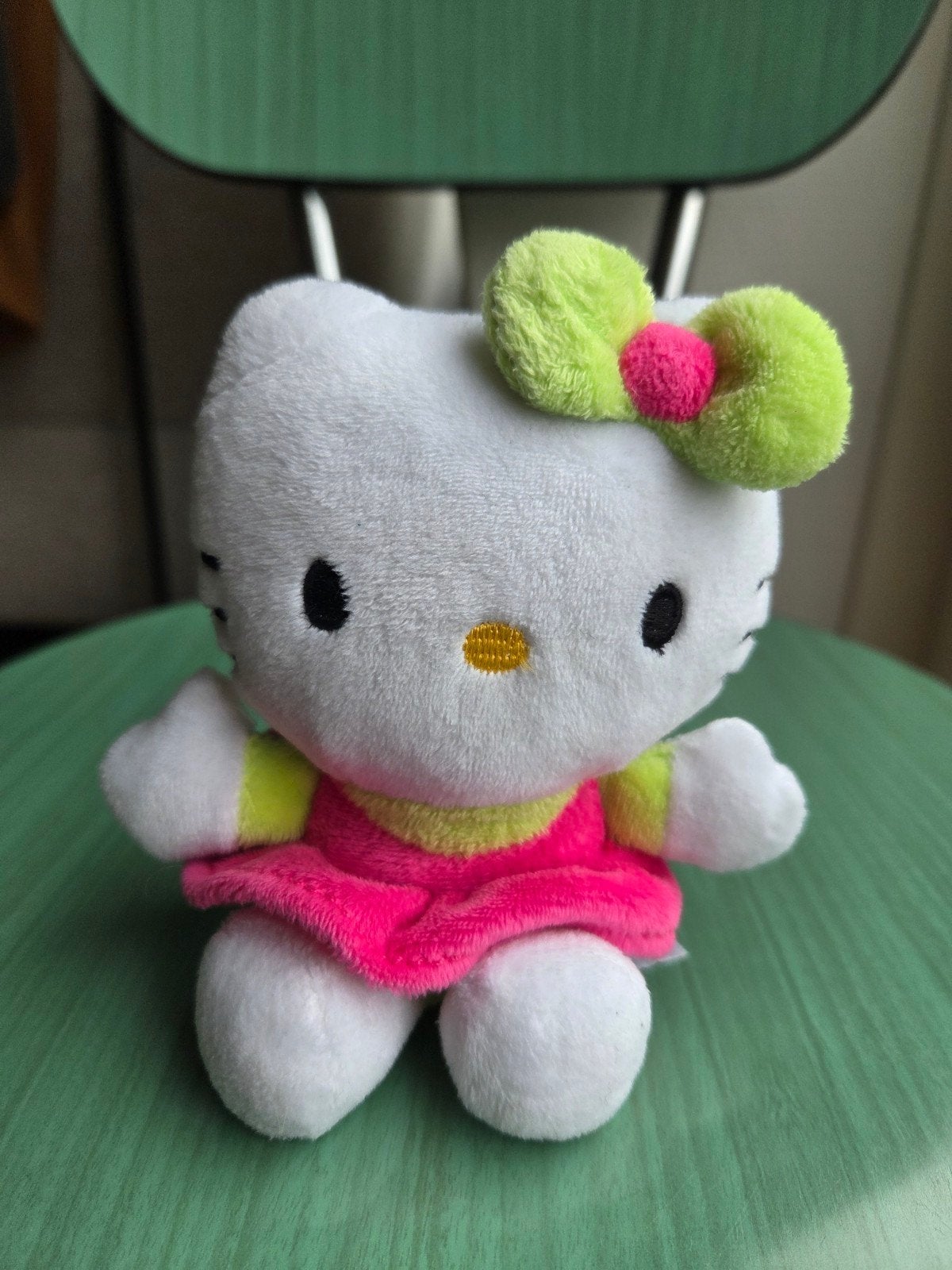 Hello Kitty knuffel Sanrio knuffeltje +/- 14 cm, Overige merken, Overige typen, Ophalen of Verzenden, Zo goed als nieuw