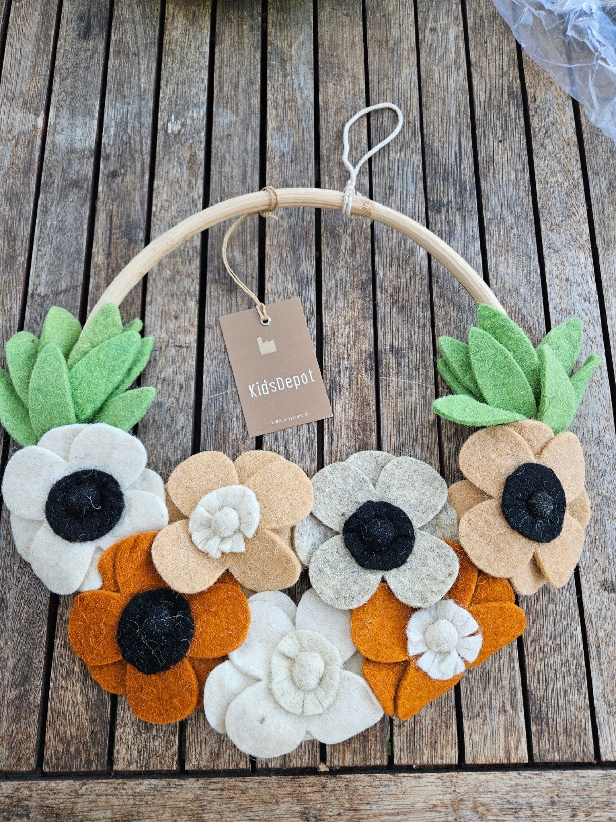 Vilten bloemen wandhanger - KidsDepot, Overige merken, Nieuw, Ophalen of Verzenden, Wanddecoratie