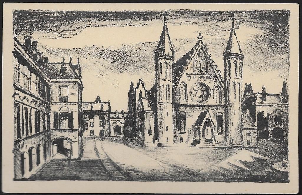 Briefkaart Geuzendam P216a, Ridderzaal. Geuzendam blz. 187., Postzegels en Munten, Ophalen of Verzenden, Briefkaart