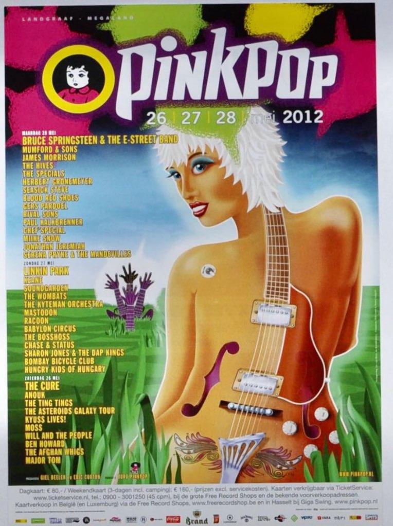 Flyers Pinkpop 10x (2003-2013) Franz Ferdinand Lenny Kravitz, Verzamelen, Verzenden, Zo goed als nieuw, Foto of Kaart, Onbekend
