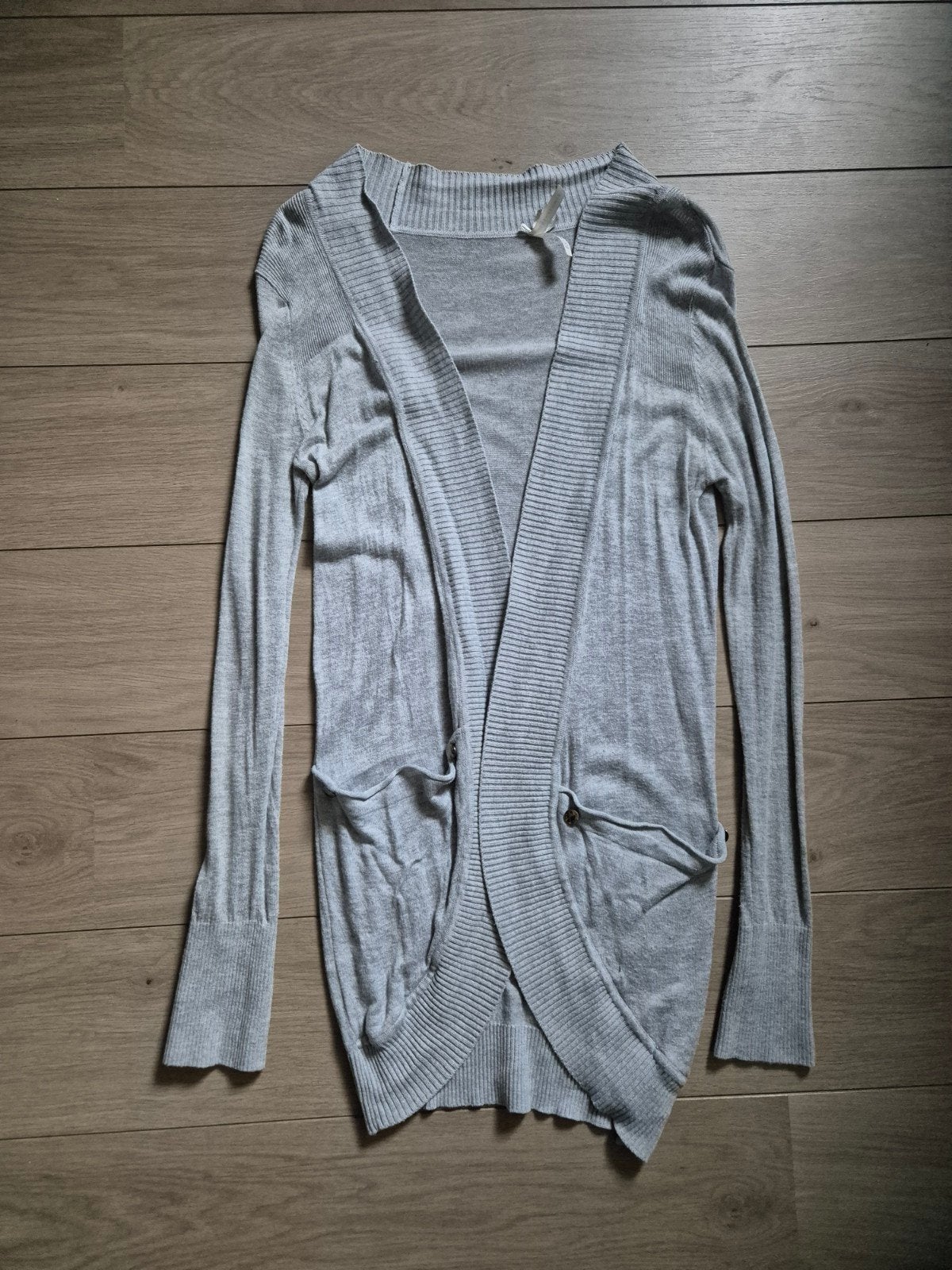 Vest lang grijs katoen mt 34 xs, Kleding | Dames, Truien en Vesten, Ophalen of Verzenden, Maat 34 (XS) of kleiner, Grijs