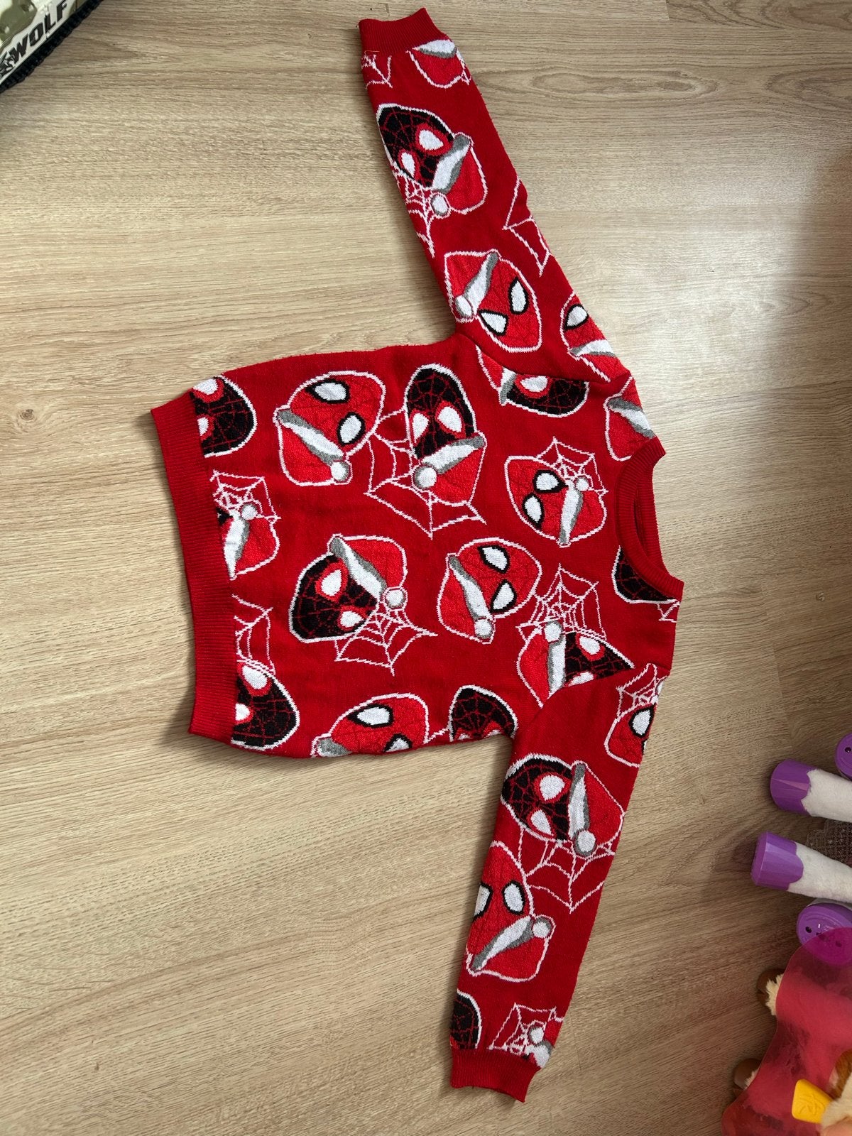 Spiderman Kersttrui - Maat 122 (6-7 jaar), Ophalen of Verzenden, Zo goed als nieuw, Jongen