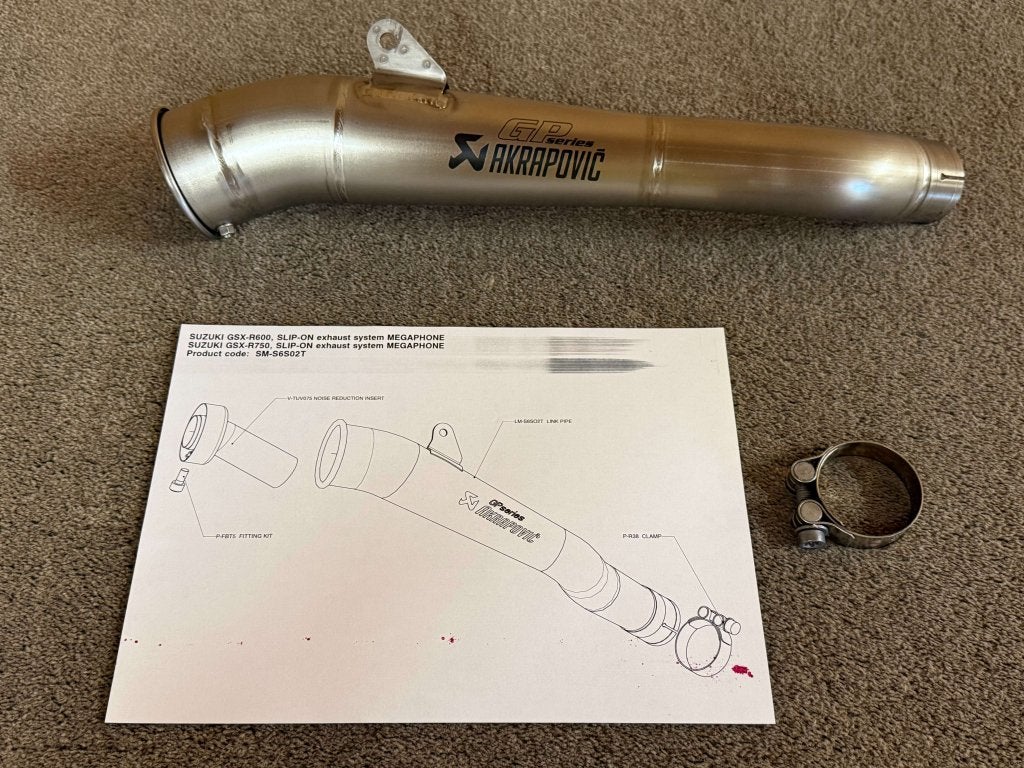 Akrapovic Megaphone uitlaat GSXR600 GSXR750 11-17 L1-L7, Gebruikt, Verzenden, Media@akrapovic.com, Malo Hudo 8a, Ivančna Gorica, 1295, SI