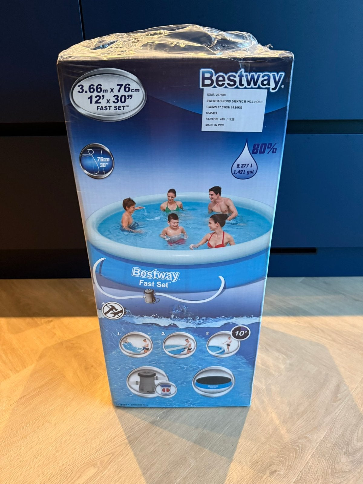 Bestway zwembad,inclusief filter & pomp. NIEUW in doos., Ophalen, Minder dan 80 cm, Rond, 300 cm of meer