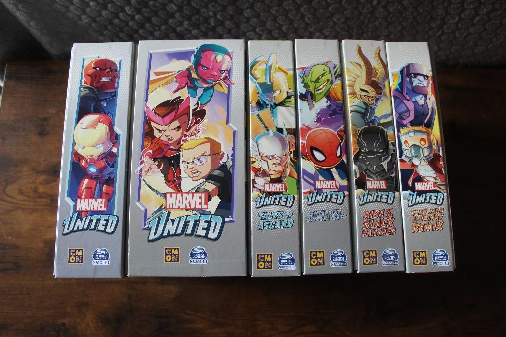 Marvel United Bundle (incl. Stretch Goals + uitbreidingen), Een of twee spelers, Ophalen, Zo goed als nieuw, CMON