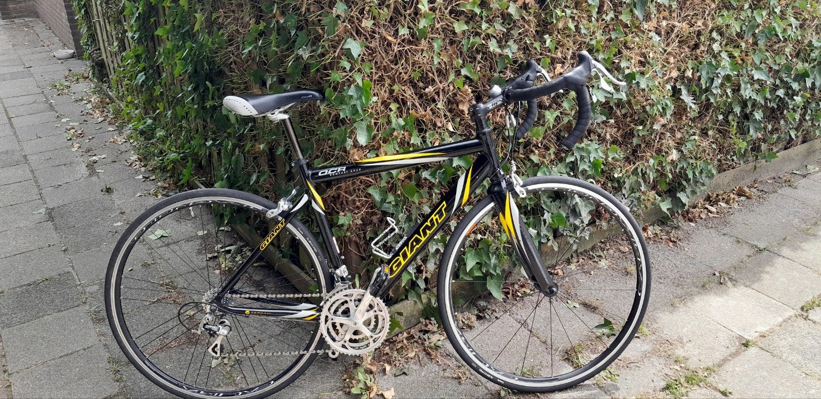 Giant OCR Compact Road Racefiets - Zwart/Geel, Fietsen en Brommers, Fietsen | Racefietsen, Ophalen, Gebruikt, Aluminium, Giant