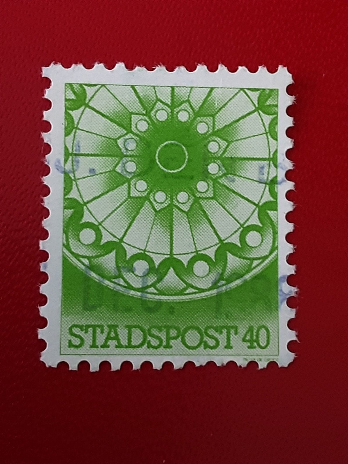 Stads en streekpost.  Rozet Groen 40ct  ( gest), Ophalen of Verzenden, Vóór koninkrijk