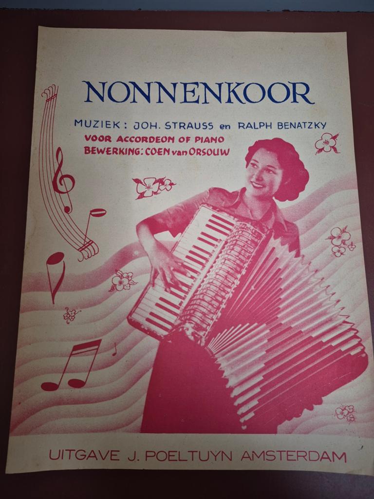 Nonnenkoor - Muziek voor Accordeon of Piano, Gebruikt, Ophalen of Verzenden, Artiest of Componist, Accordeon