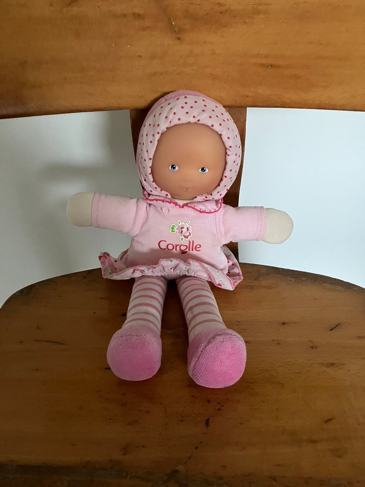 Corolle zacht klein popje Mon Doudou 25 cm roze, Ophalen of Verzenden, Gebruikt, Overige typen