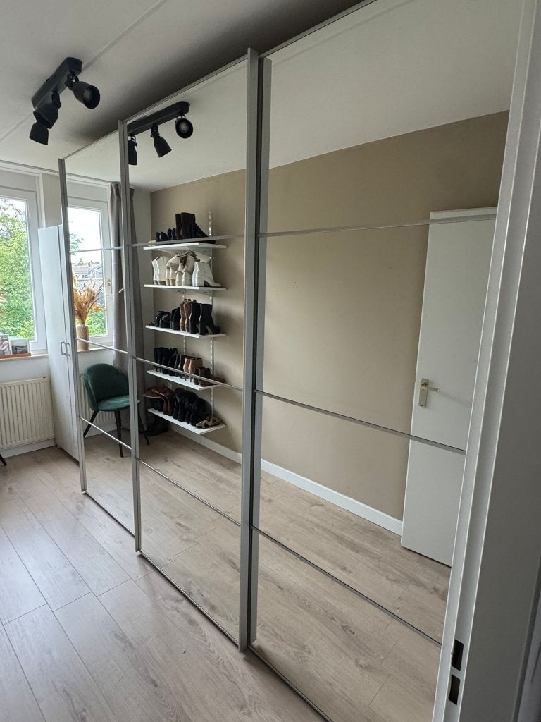 Kledingkast spiegels IKEA PAX, Ophalen, Gebruikt, 200 cm of meer, Met plank(en)