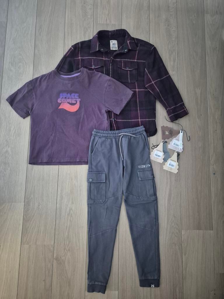 Z8 Cooper kjeld daz broek blouse shirt aubergine mt 128/134, Ophalen of Verzenden, Jongen, Setje