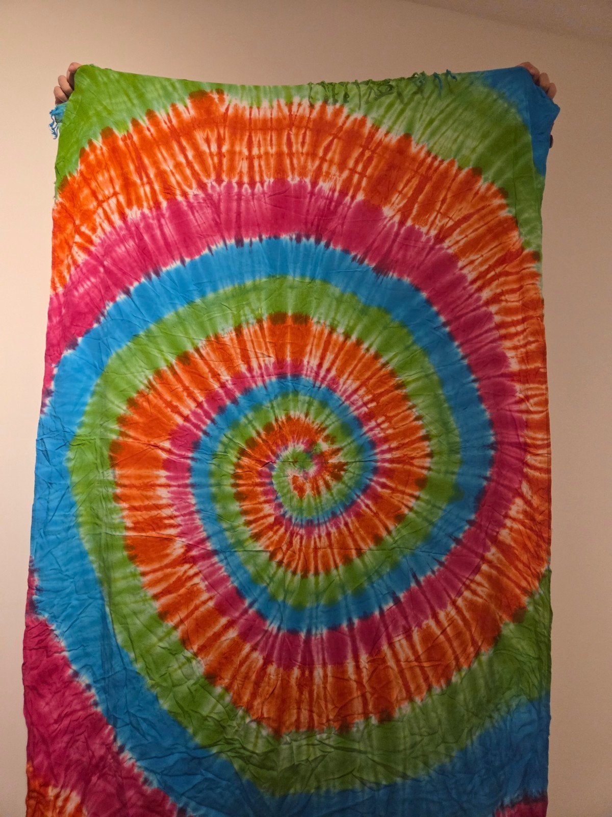 Regenboog Tie-Dye Doek / Sarong, Onbekend, Ophalen of Verzenden, Zo goed als nieuw
