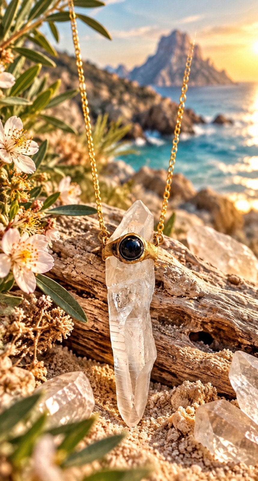 Lightning Struck lemurian en onyx, Ophalen of Verzenden, Nieuw, Steen of Mineraal, Met edelsteen