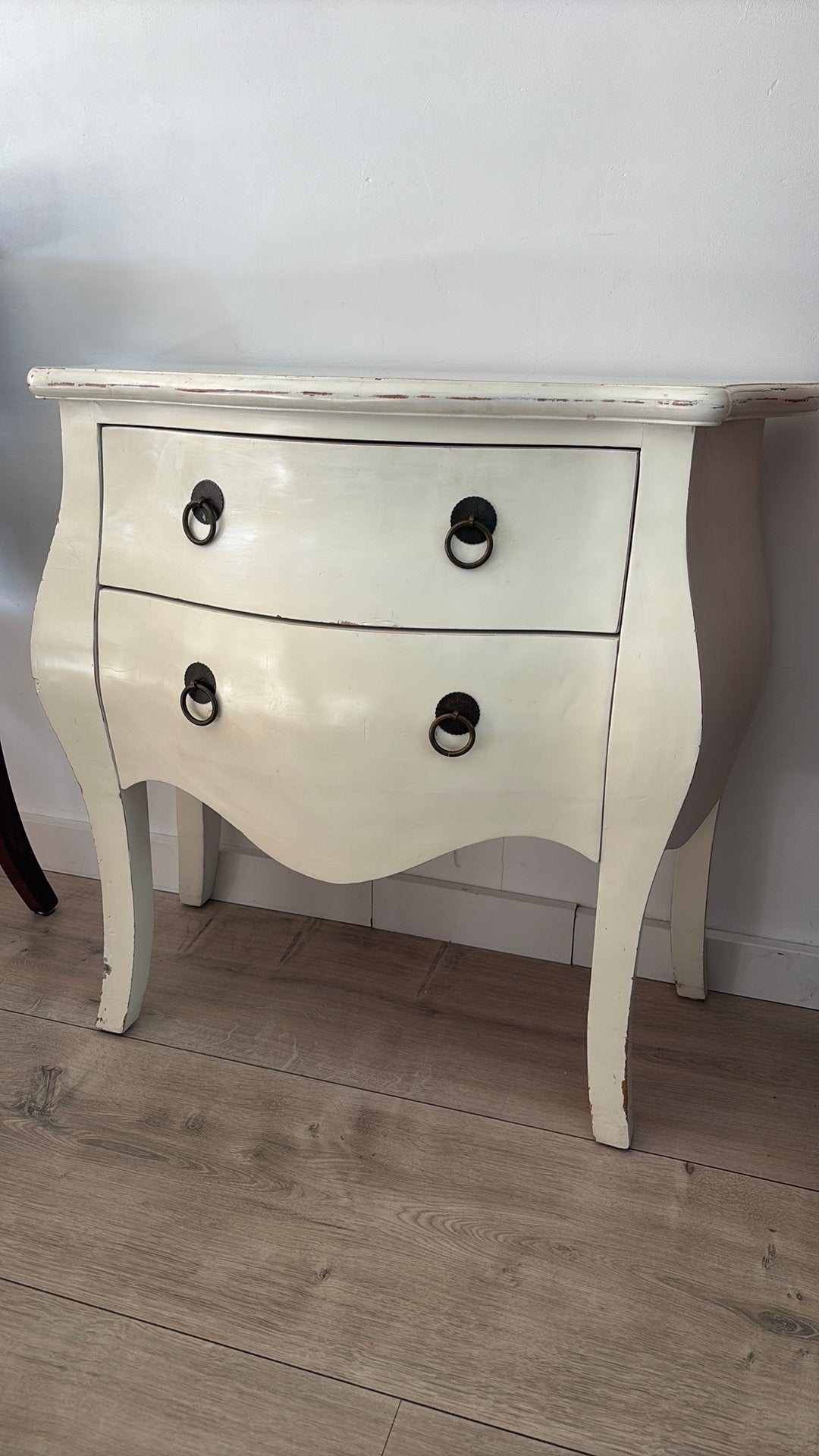 Gaaf houten buikkastje in witte kleur, Ophalen, 50 tot 100 cm, Zo goed als nieuw, 3 of 4 laden