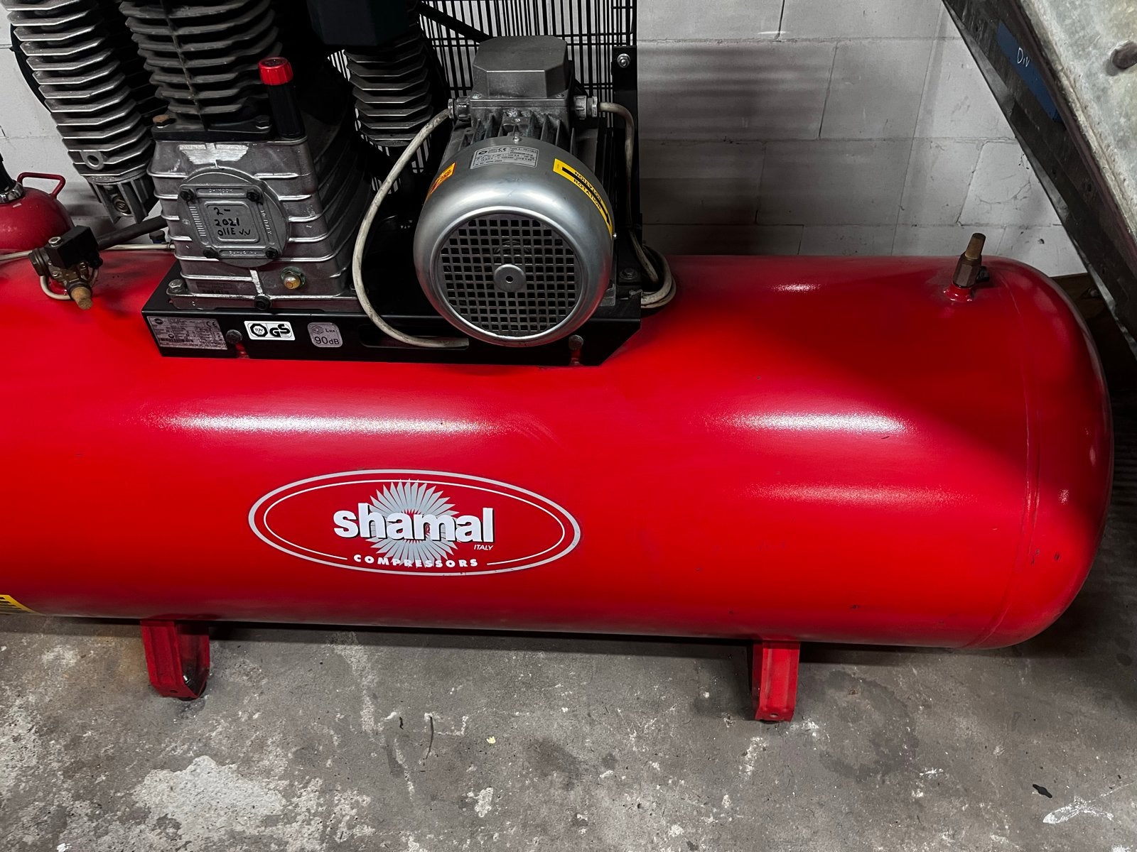 Shamal FT850/500 professionele werkplaatscompressor 500L, Ophalen, Gebruikt, 800 liter/min of meer, 10 bar of meer