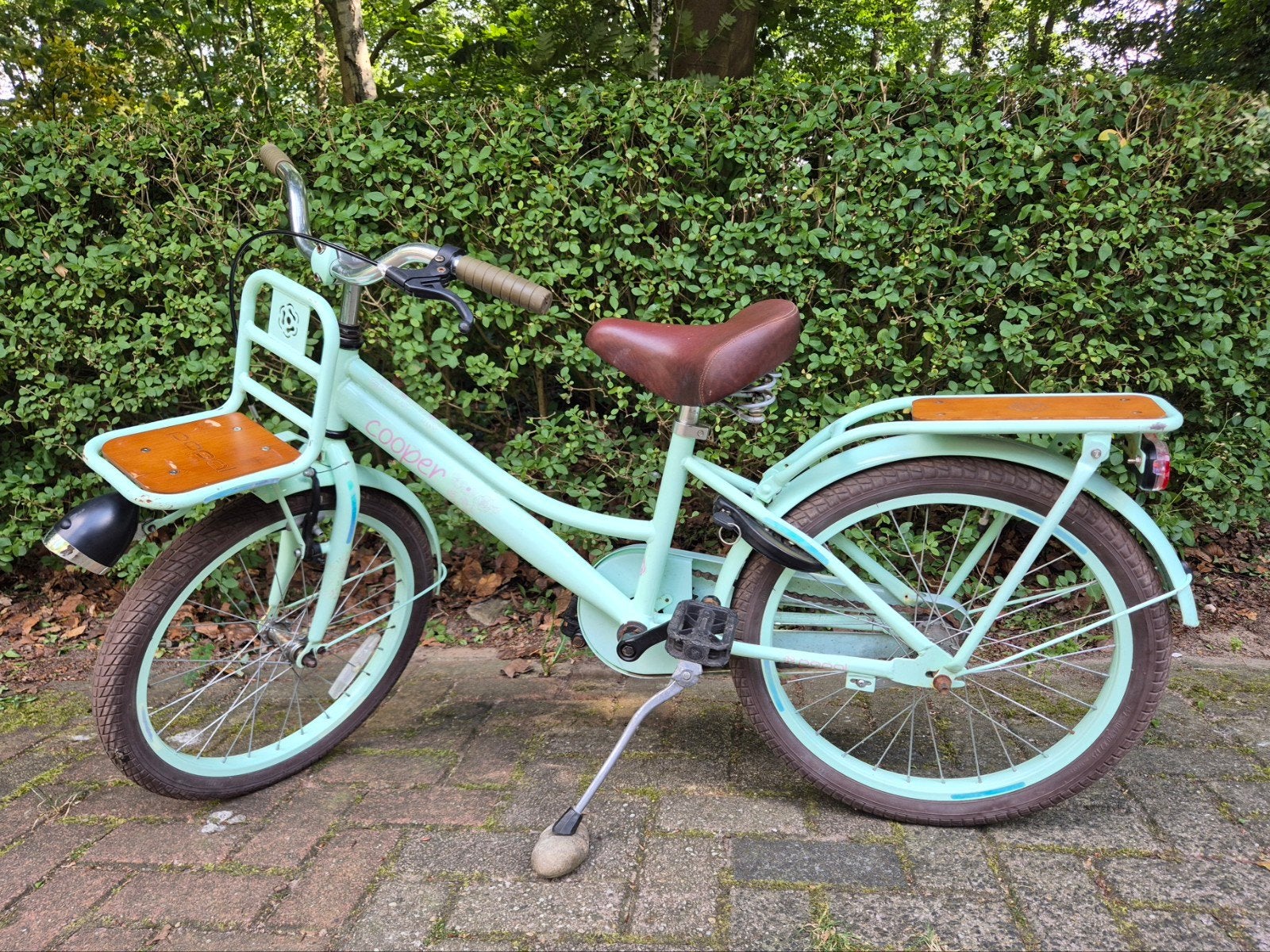 Meisjesfiets Popal cooper 20 inch mint groen, Ophalen, Terugtraprem, Gebruikt, Popal