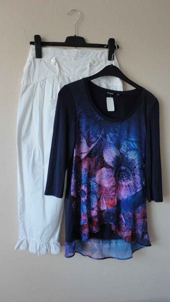 Desigual tuniek met Oilily broek maat 34/36, Desigual + Oilily, Verzenden, Zo goed als nieuw, Maat 36 (S)