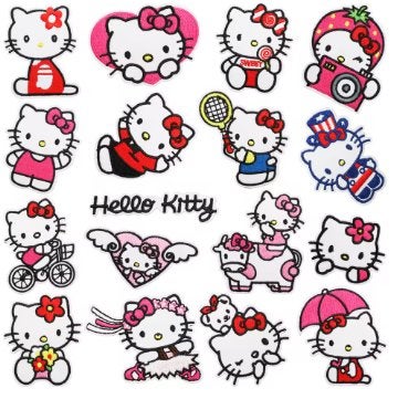 Hello Kitty kleding patches 17 stuks (Ongeveer 5x5cm), Ophalen of Verzenden, Nieuw