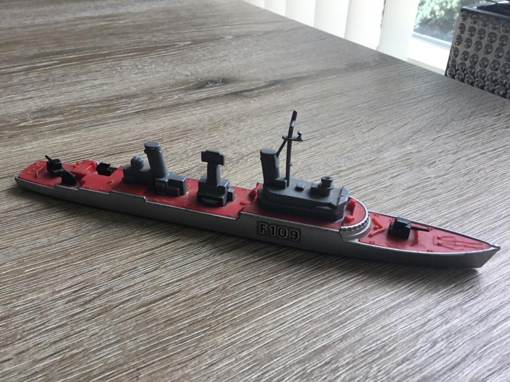 Vintage Matchbox Sea Kings F-109 Destroyer Model, Ophalen of Verzenden, Gebruikt, 1:50 tot 1:200, Overige merken