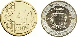 50 Eurocent Malta 2013 - Staatswapen - UNC, Postzegels en Munten, Verzenden, Malta, 50 cent, Losse munt
