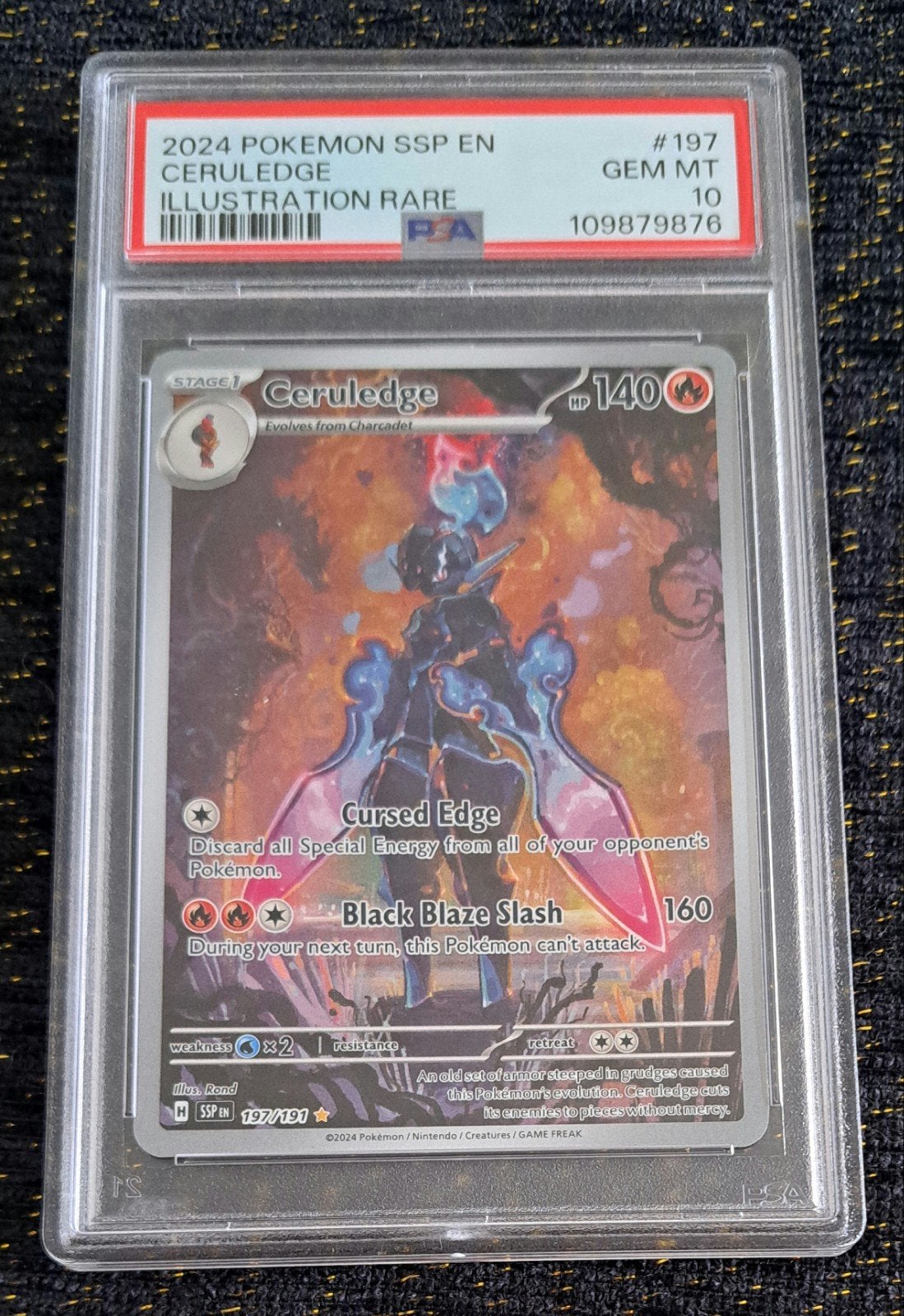 Ceruledge #197 Illustration Rare PSA 10, Ophalen of Verzenden, Nieuw, Losse kaart
