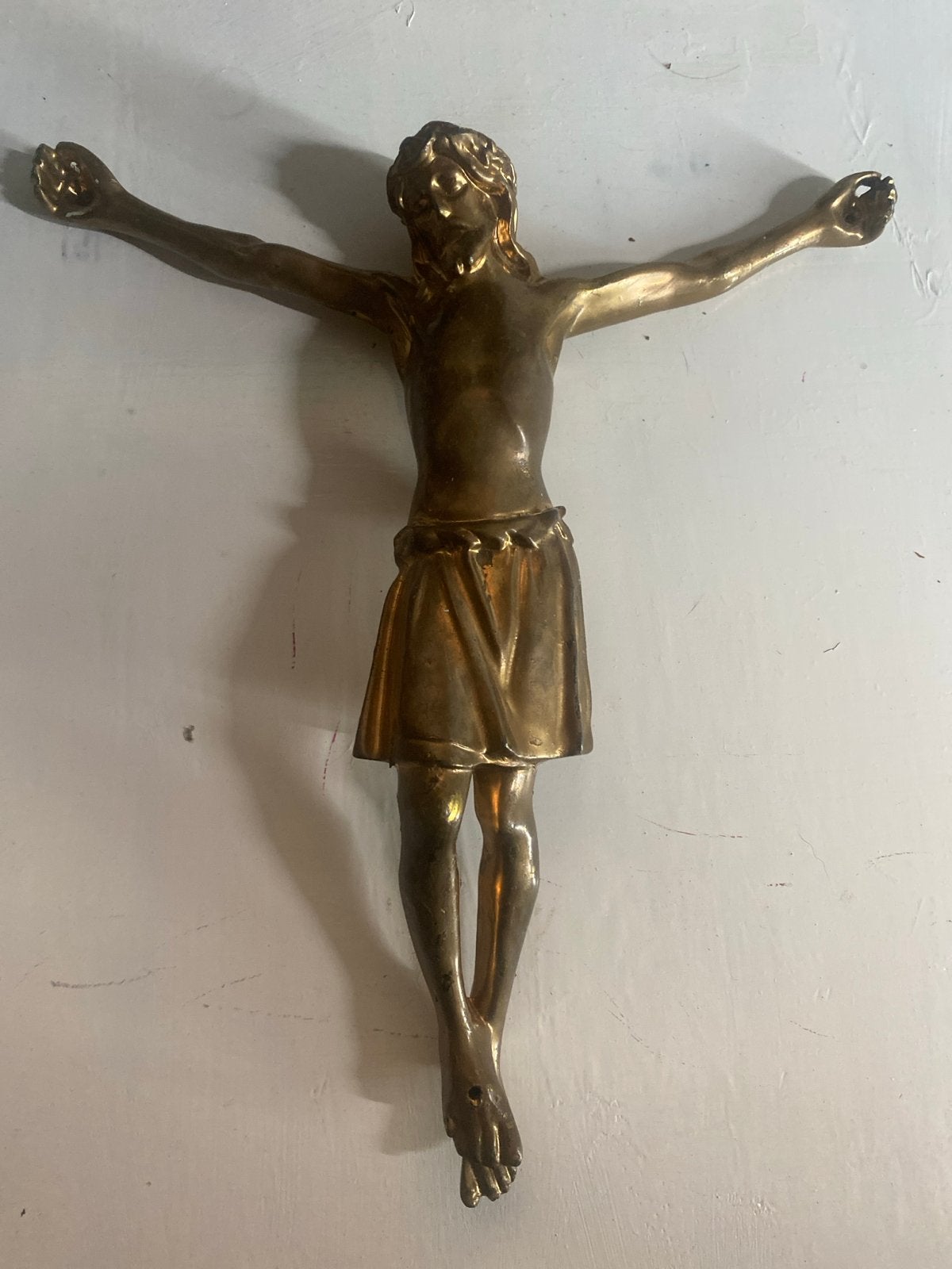 Antiek bronzen Christusbeeld - Kruisbeeld, Antiek en Kunst, Ophalen of Verzenden
