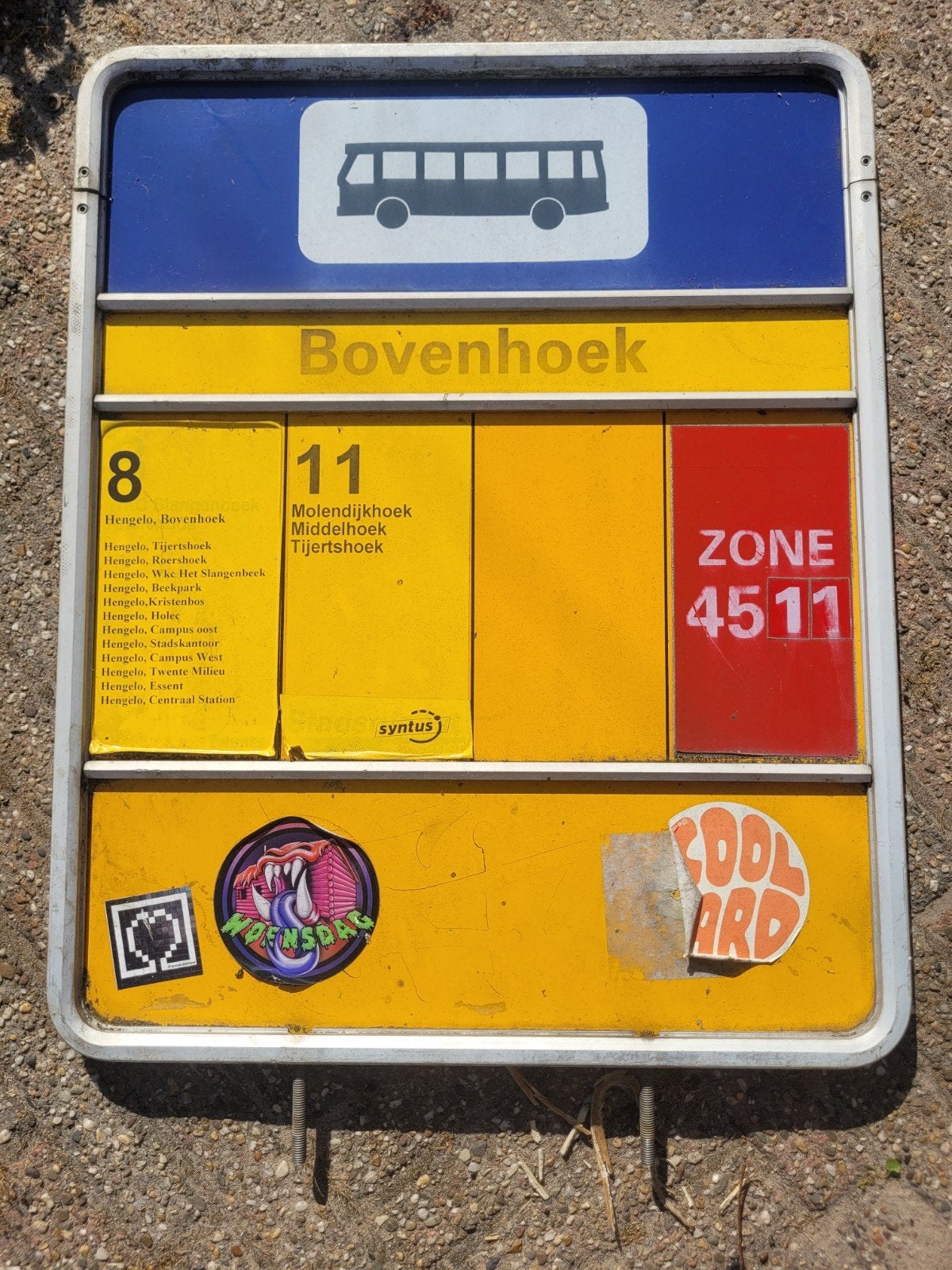 Bushalte Syntus Lijn 8 en 11 Hengelo, Verzamelen, Spoorwegen en Tramwegen, Ophalen of Verzenden