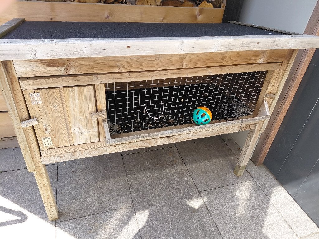 Konijnenhok, Dieren en Toebehoren, Knaagdieren en Konijnen | Hokken en Kooien, Ophalen, Gebruikt, 90 cm of meer, Konijn