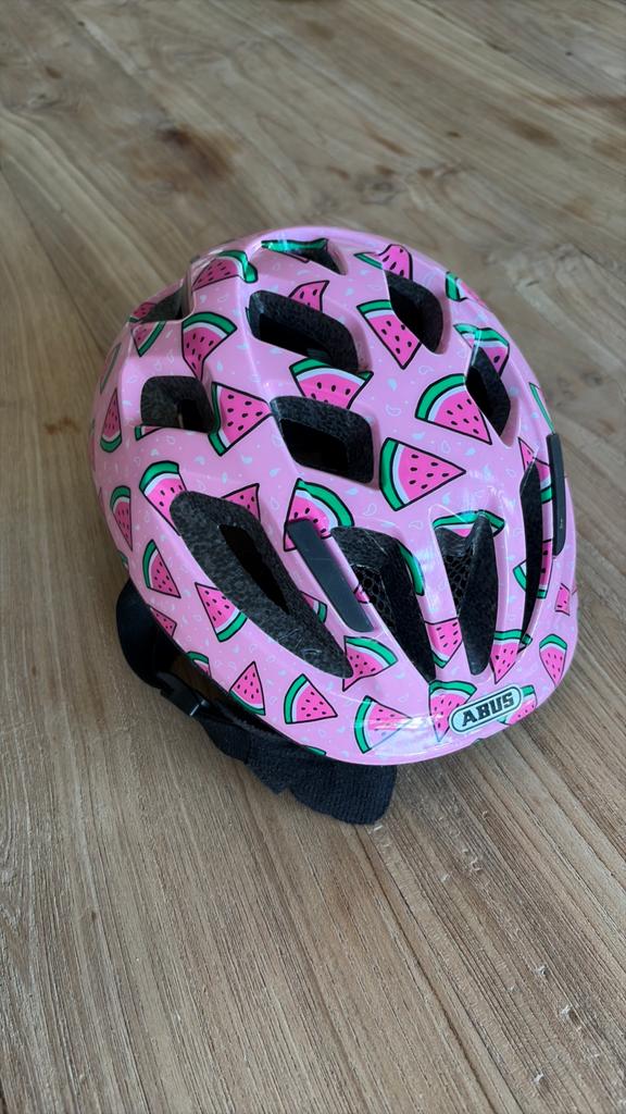 ABUS Smooty 2.0 kinderfietshelm roze watermeloen, Fietsen en Brommers, Ophalen of Verzenden, Zo goed als nieuw, Overige maten