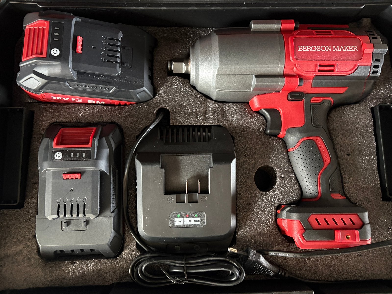 Profession. Bergson BM-PT007 Accu Slagmoersleutel 36V 120 NM, Voor klein of groot gereedschap, aggregaten en dieselkachels, 600 watt of meer