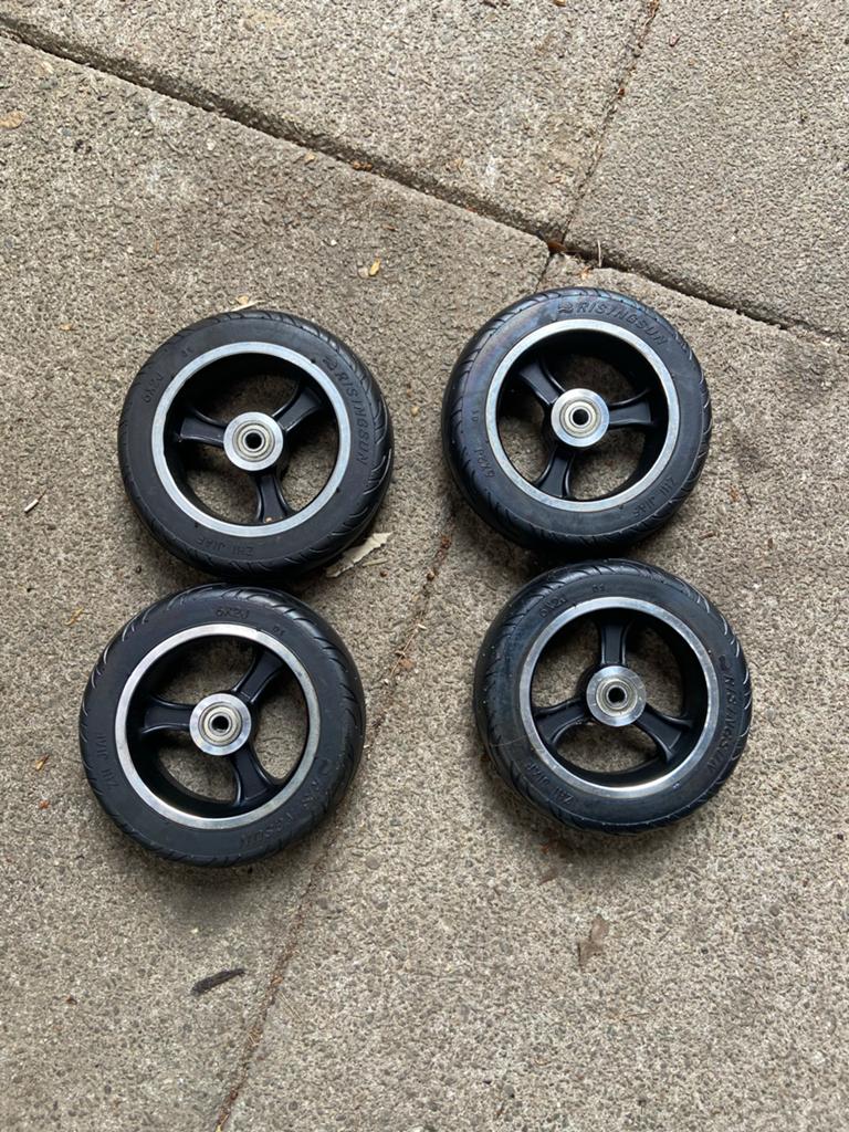Wielen voor step of kinderwagen (4 stuks)nieuw, Ophalen of Verzenden, Gebruikt