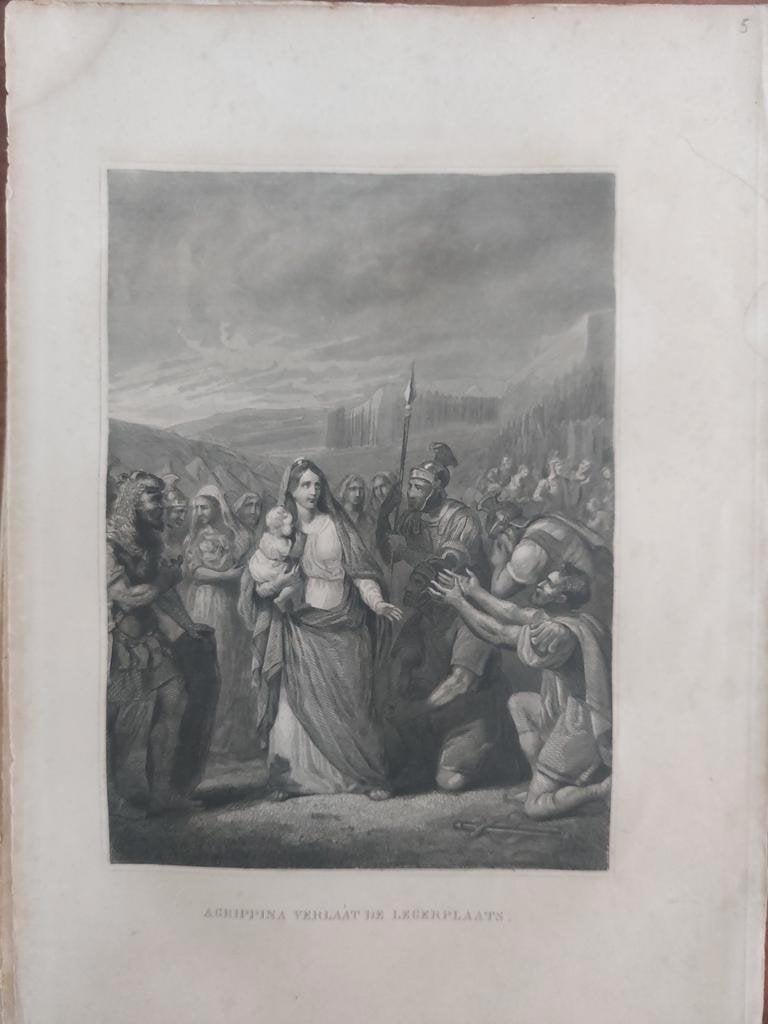 5 / Agrippina Moeder Keizer Nero  Staalgravure 1841, Ophalen of Verzenden