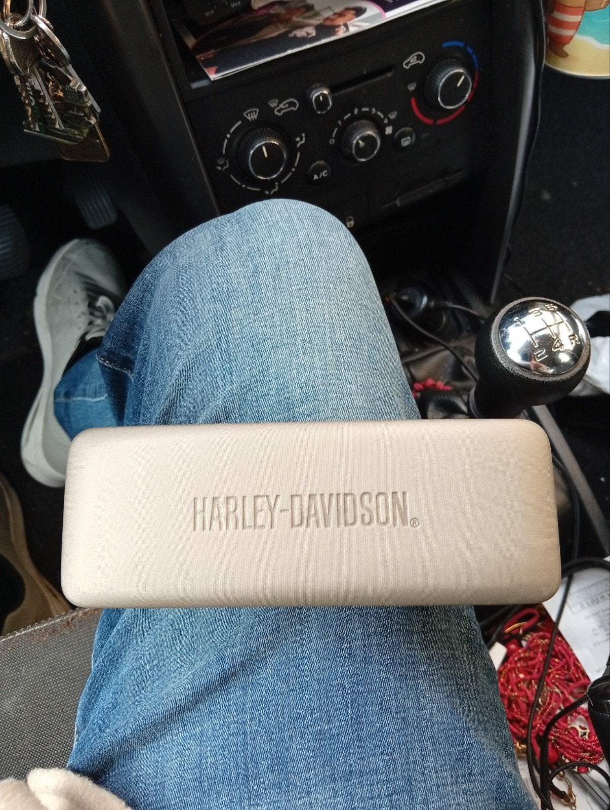Harley-Davidson bril met etui, Overige merken, Gebruikt, Zwart, Ophalen of Verzenden