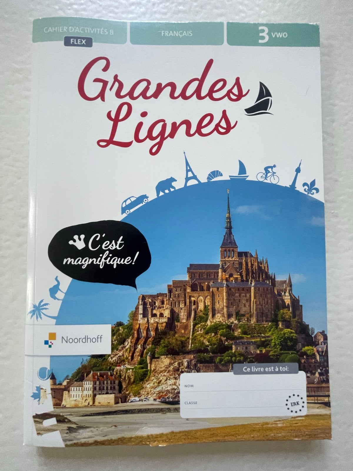 Grandes Lignes Cahier d'activités B Frans 3 VWO, Ophalen of Verzenden, Zo goed als nieuw, VWO, Frans