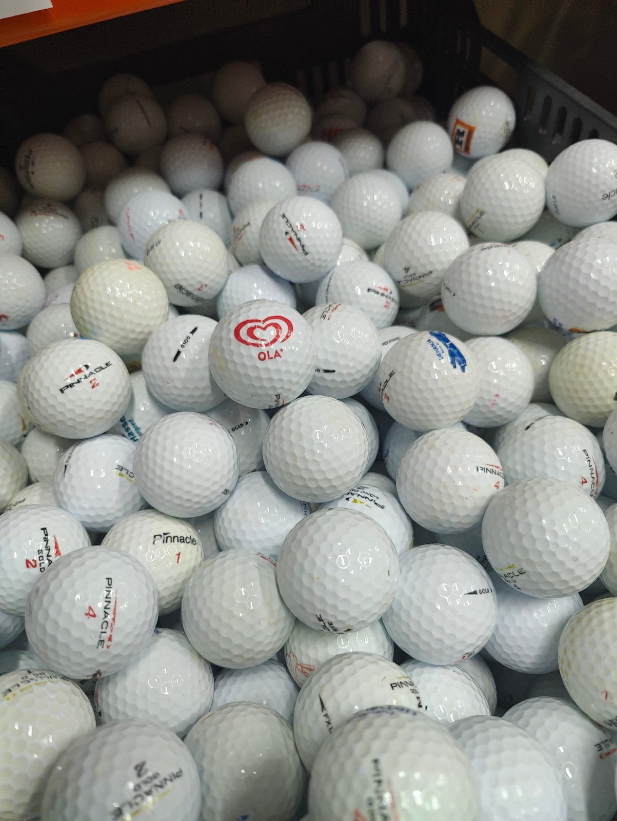 100 stuks gebruikte mix pinnacle golfballen, Ophalen of Verzenden, Bal(len)