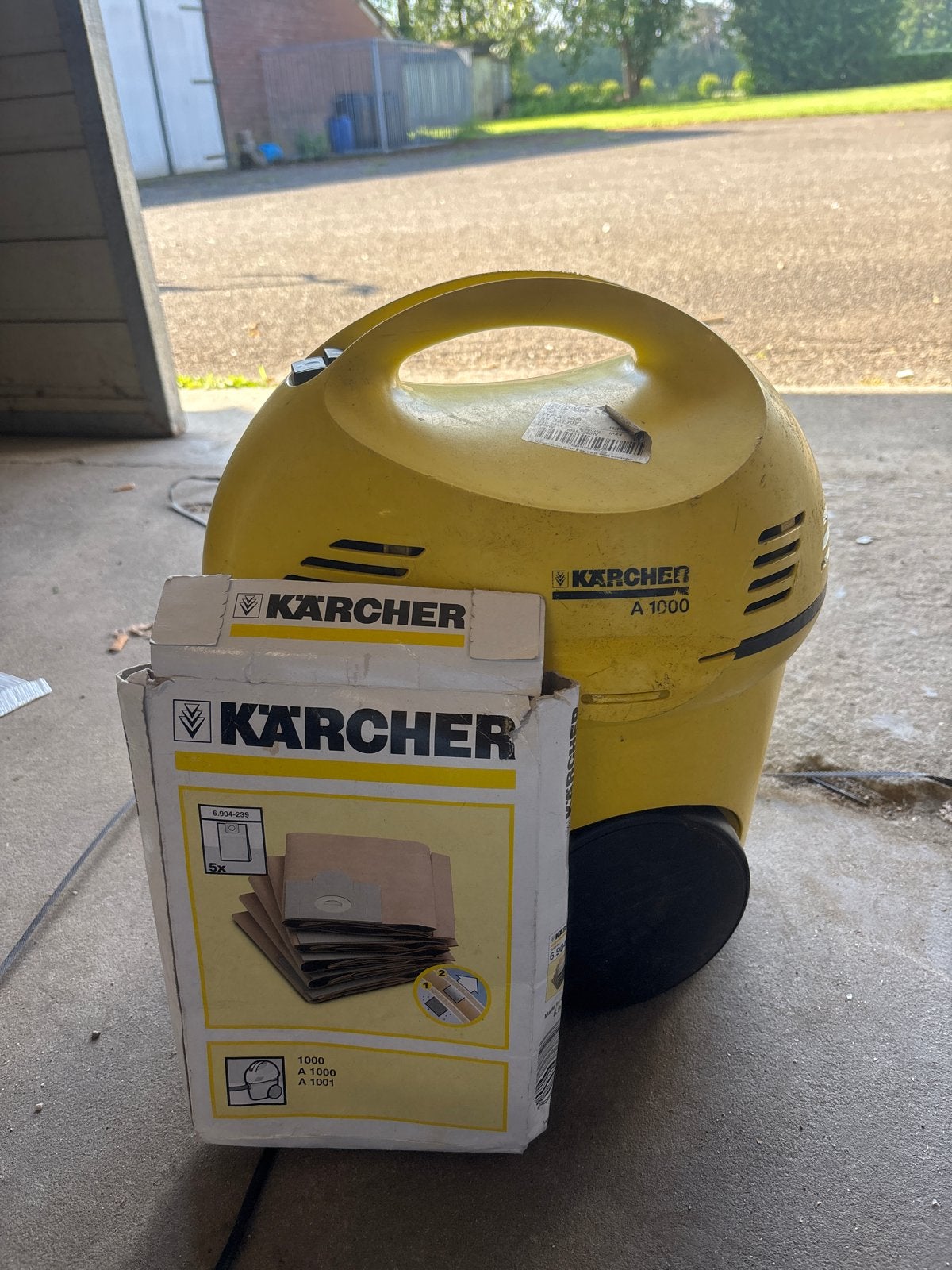 Kärcher A 1000 stofzuiger met stofzuigerzakken, Witgoed en Apparatuur, Stofzuigers, Gebruikt, Industriële stofzuiger, Kärcher