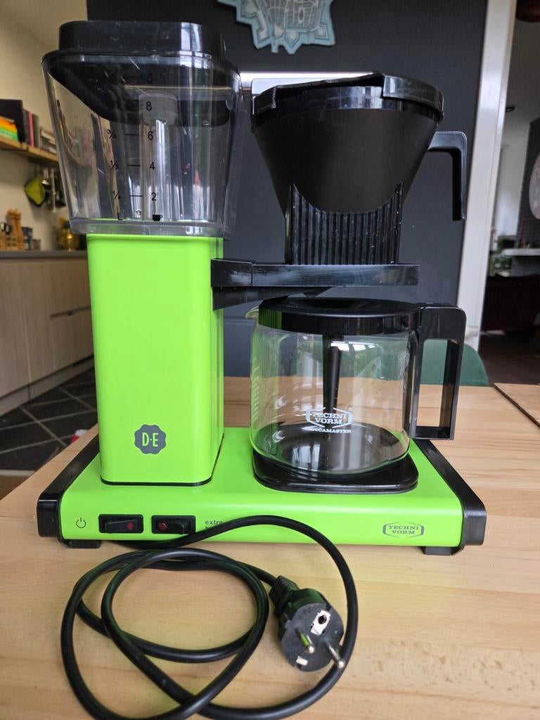DE Technivorm koffiezetapparaat limegroen, Witgoed en Apparatuur, Koffiezetapparaten, Gebruikt, Koffiemachine, Gemalen koffie