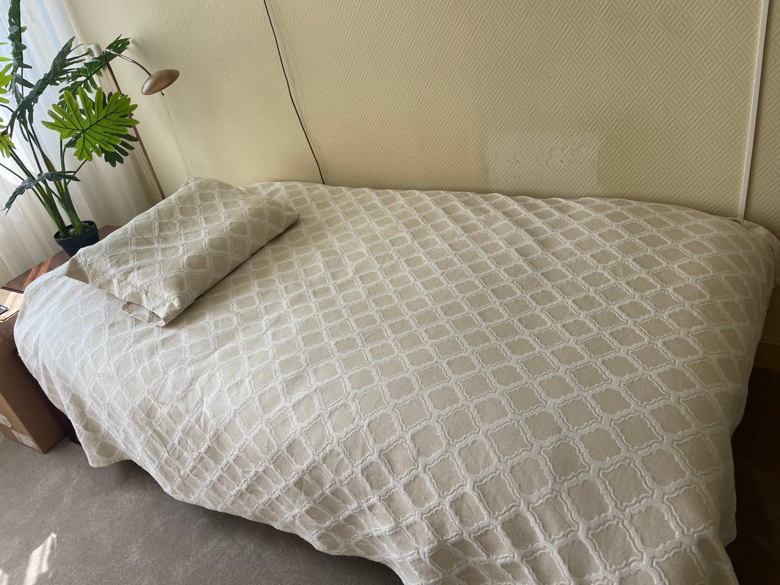 Een 1 persoons bed van auping! Elektrisch verstelbaar, Huis en Inrichting, Ophalen, Zo goed als nieuw, Bruin, 100 cm