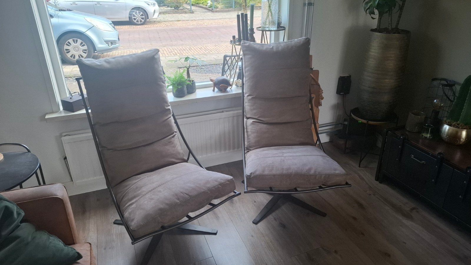 2x Stoel Brutus Olijfgroen - Comfortabele Fauteuils, Ophalen, Twee, Overige kleuren, Modern, Industrieel