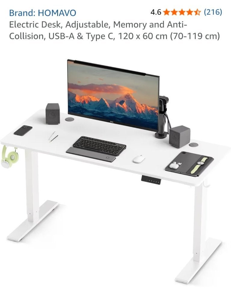 Nieuw Elektrisch Zit-Sta Bureau 120  60 cm te koop, Ophalen, Zit-sta bureau, Elektrisch, Spaanplaat of MDF