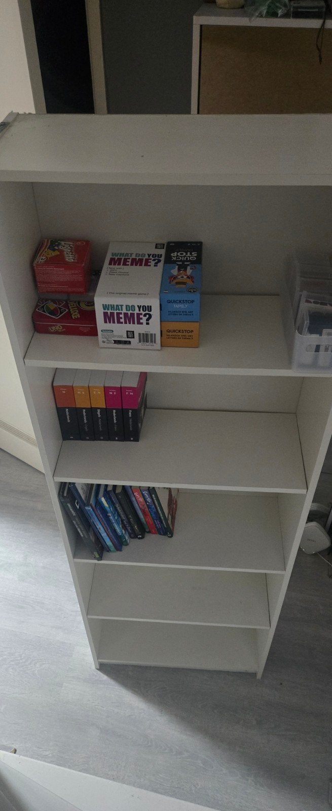 GERSBY Boekenkast, wit, 60x180 cm, Ophalen, Met plank(en), 50 tot 100 cm, Zo goed als nieuw