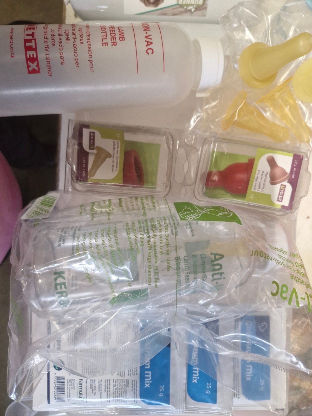 Lammerflessen, spenen, poedermelk, colostrum., Dieren en Toebehoren, Meerdere dieren, Schaap
