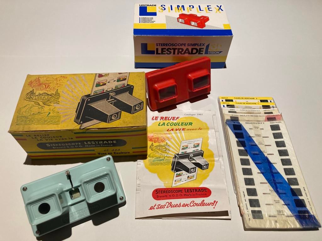Stereoscopen Lestrade ‘61 en ‘71 plus toebehoren, Ophalen of Verzenden
