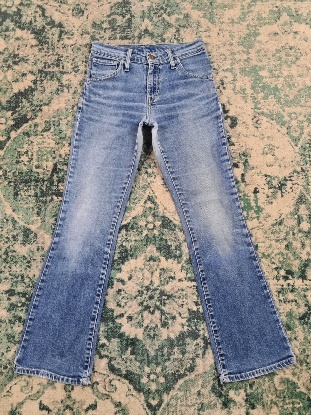 Levi's flare W27 L30 Dames Tulsi2730 Blauw Mid-rise, Blauw, Ophalen of Verzenden, Zo goed als nieuw, W27 (confectie 34) of kleiner