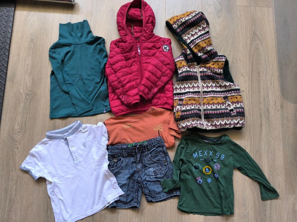 Kledingpakket 2-3 jaar (92-98 cm): Jott vest, shirts, broek, Gebruikt, Ophalen of Verzenden, Jongen, Jott