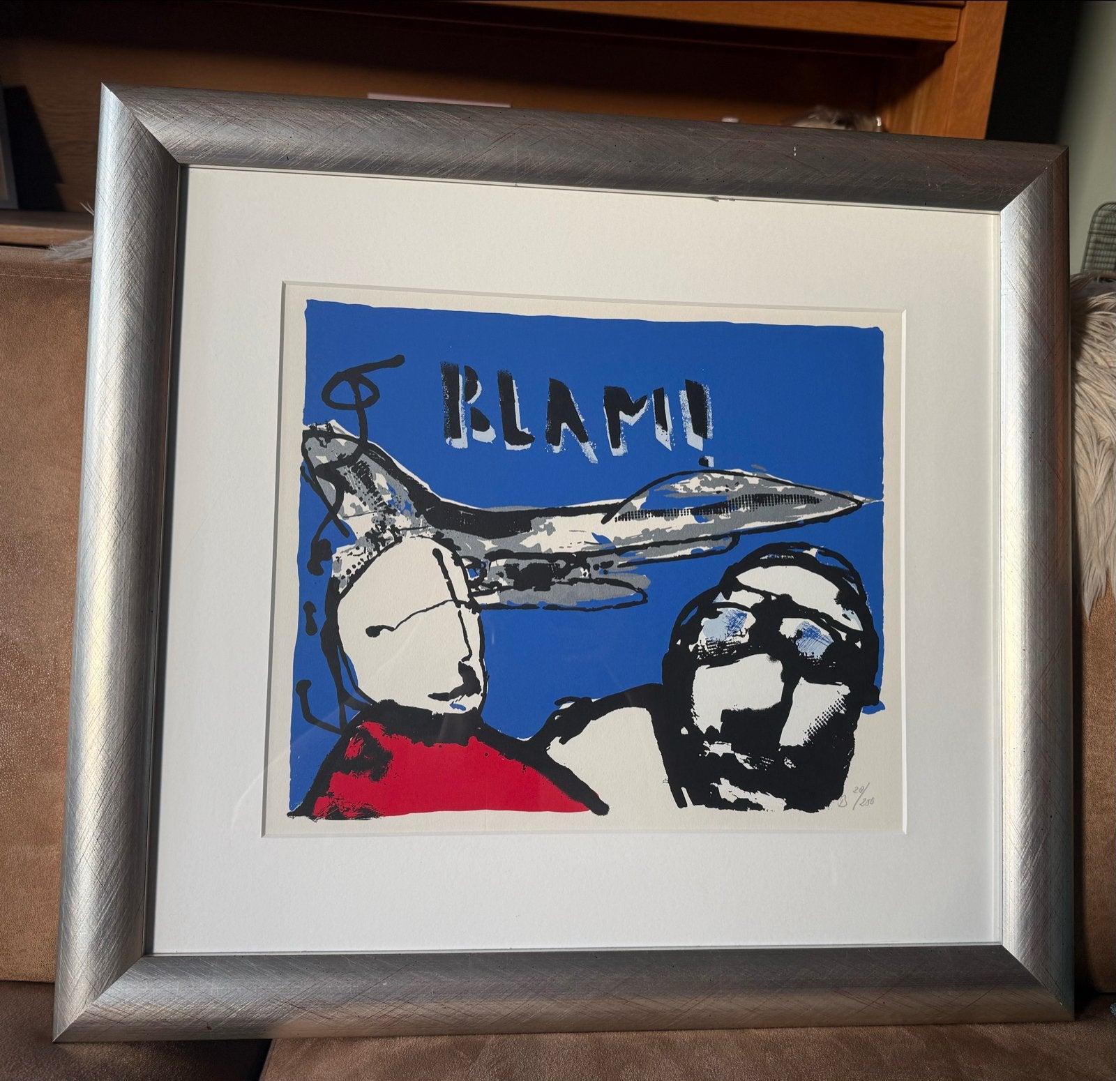 Herman Brood Blam! - Gesigneerd & Ingelijst (28/200), Antiek en Kunst, Ophalen, Overig onderwerp, Papier/karton, Print