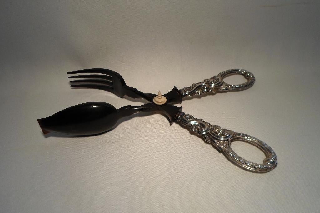 Salade Tang Zilver Hoorn Antiek, Antiek en Kunst, Ophalen of Verzenden, Zilver